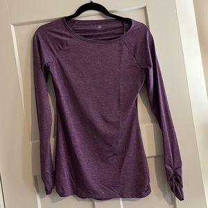 GAIAM Women's Heathered Purple Long Sleeve Top